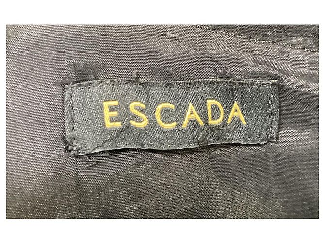 Vestido de longitud a la rodilla en lana virgen negra con detalle de botón Escada - vista 13