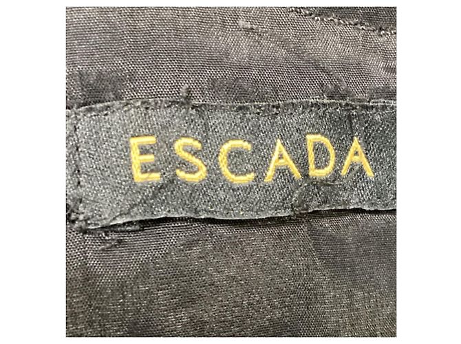 Vestido de longitud a la rodilla en lana virgen negra con detalle de botón Escada - vista 6