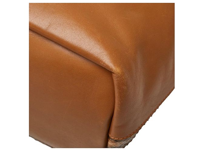 Chloé Chloe Offizielle Unbenannte Pythonleder 2-Wege-Tasche Braun - Ansicht 6