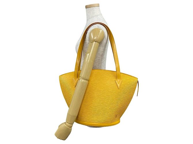 Borsa tote in pelle Epi Saint Jacques di Louis Vuitton Giallo - vista 3