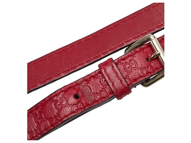 Borsa 2 in 1 in pelle Micro Guccissima di Gucci Rosso - vista 4