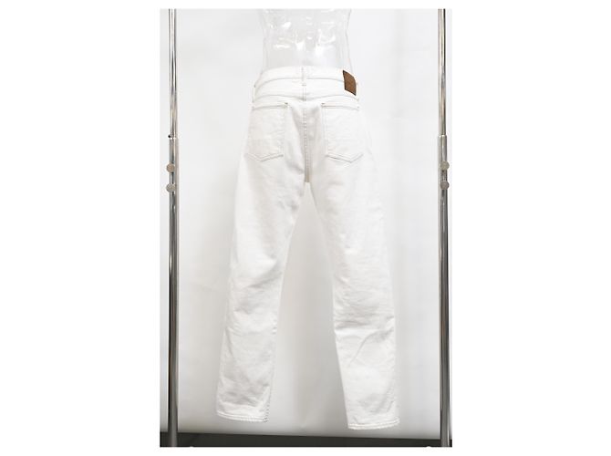 Jeans de perna reta Tom Ford em algodão branco - vista 8