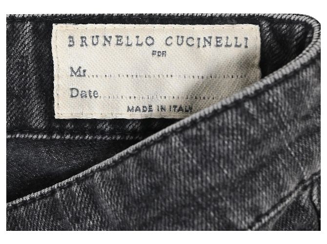 Brunello Cucinelli Slim-Fit Denim-Jeans aus grauer Baumwolle - Ansicht 4