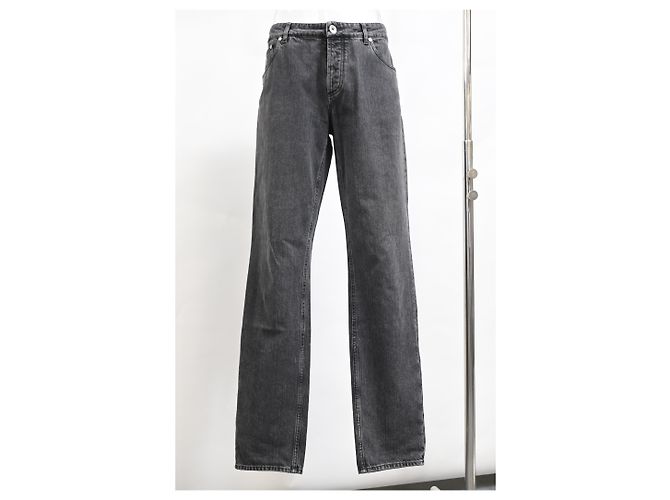 Brunello Cucinelli Slim-Fit Denim-Jeans aus grauer Baumwolle - Ansicht 5