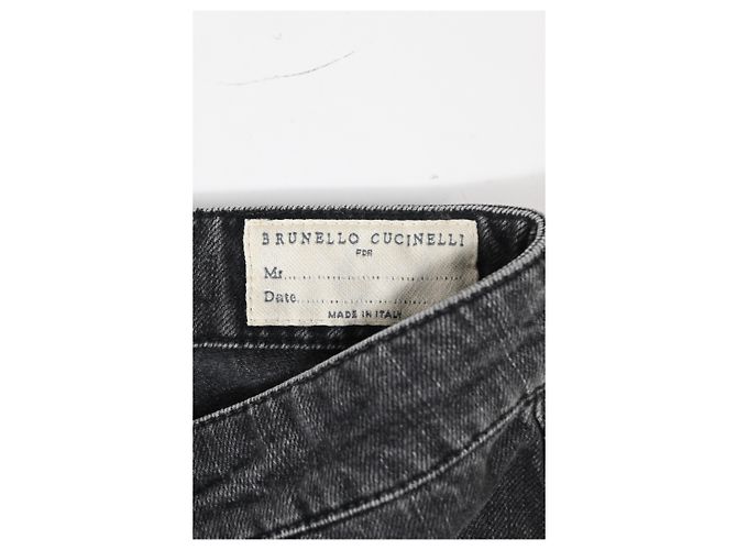 Brunello Cucinelli Slim-Fit Denim-Jeans aus grauer Baumwolle - Ansicht 8