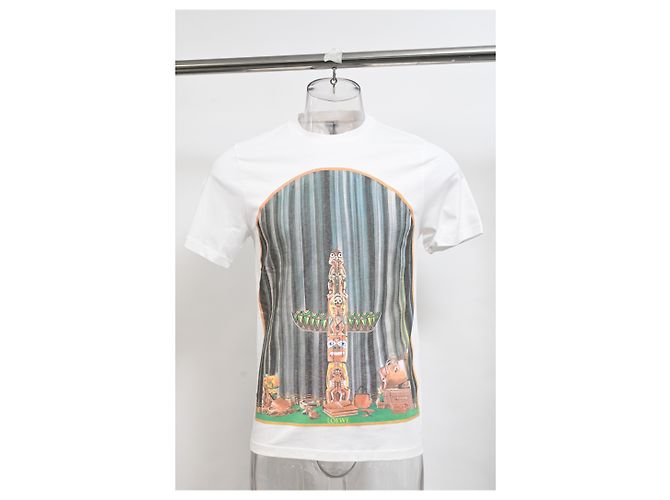 Loewe Totem Window T-Shirt in White Cotton - view 6