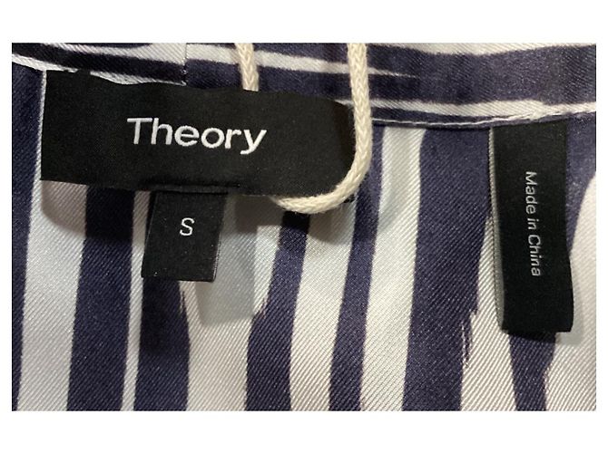 Theory Zebra Print Long Sleeve Blouse in Multicolor Silk - view 13
