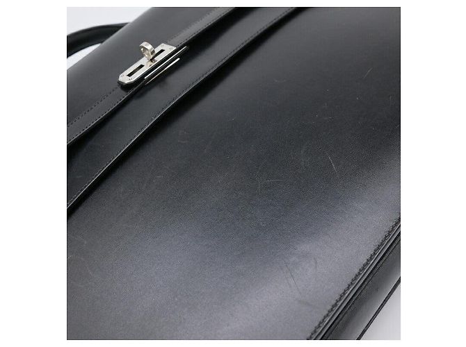 Hermès Kelly Depeche 38 Briefcase in Pelle Nera Nero - vista 5