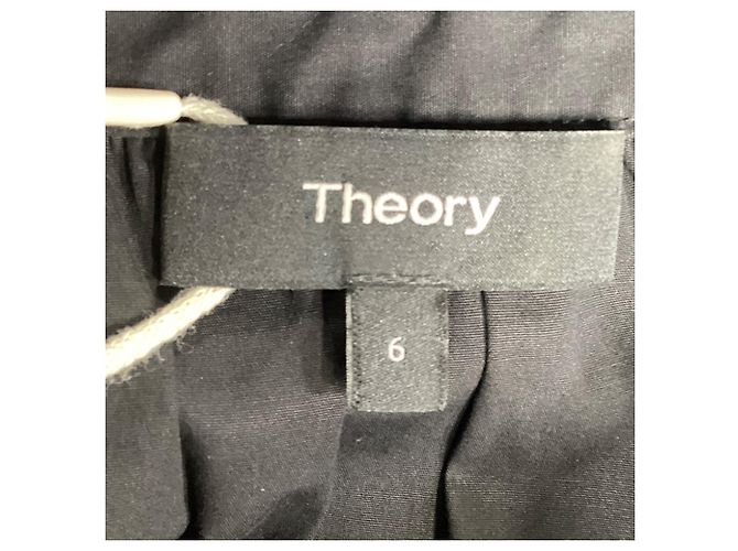 Nallane Light Poplin Kleid von Theory aus schwarzer Baumwolle - Ansicht 11