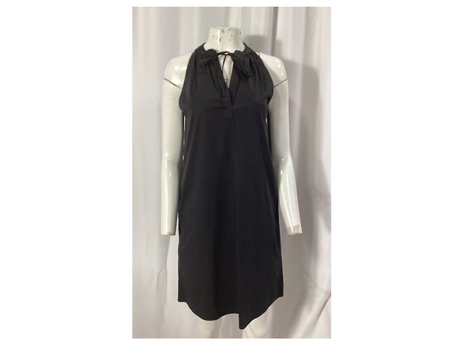 Nallane Light Poplin Kleid von Theory aus schwarzer Baumwolle - Ansicht 13