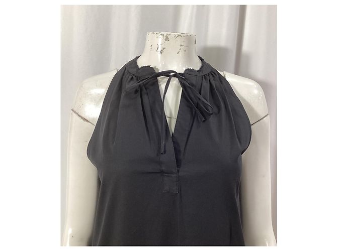 Nallane Light Poplin Kleid von Theory aus schwarzer Baumwolle - Ansicht 14