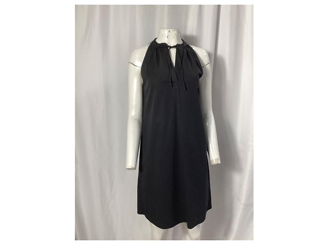 Nallane Light Poplin Kleid von Theory aus schwarzer Baumwolle - Ansicht 19
