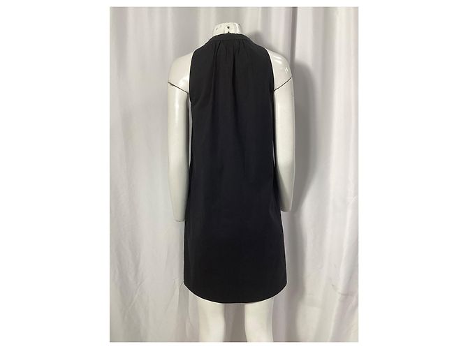 Nallane Light Poplin Kleid von Theory aus schwarzer Baumwolle - Ansicht 21