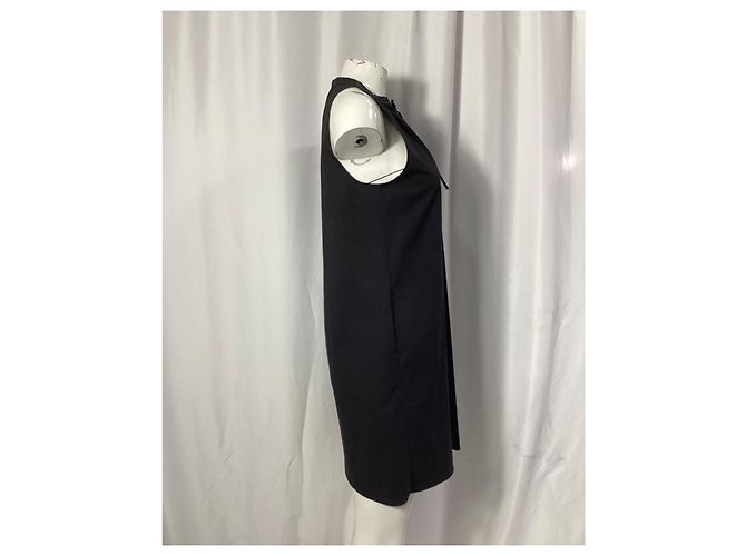 Nallane Light Poplin Kleid von Theory aus schwarzer Baumwolle - Ansicht 22