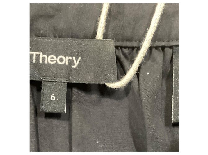 Nallane Light Poplin Kleid von Theory aus schwarzer Baumwolle - Ansicht 6
