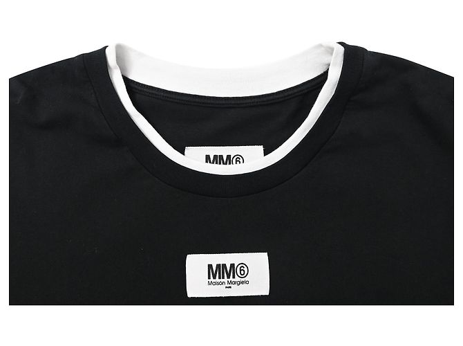 Maison Martin Margiela Maison Margiela Mini-Pulloverkleid mit Rundhalsausschnitt aus schwarzer Baumwolle - Ansicht 5