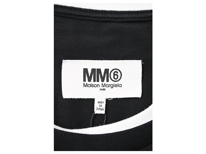 Maison Martin Margiela Maison Margiela Mini-Pulloverkleid mit Rundhalsausschnitt aus schwarzer Baumwolle - Ansicht 9