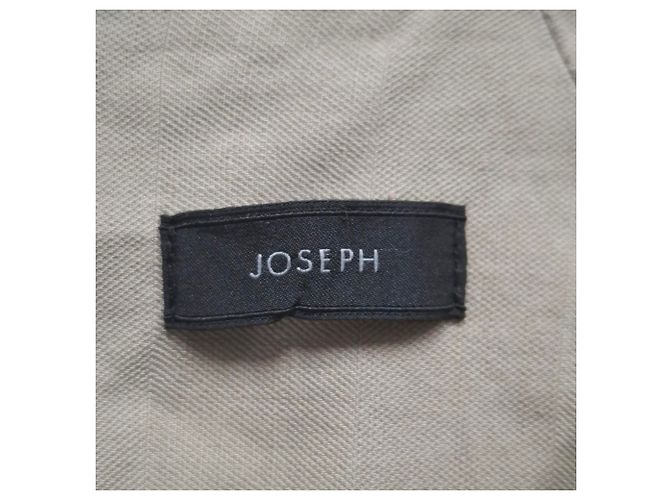 Abito midi con scollo a V Joseph in lino beige - vista 3