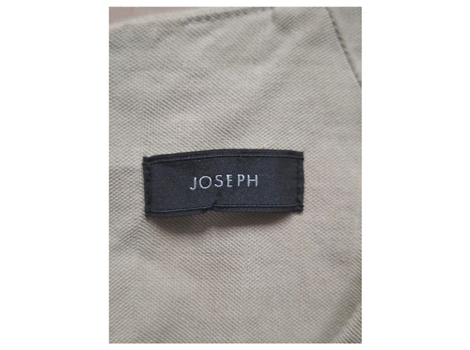 Abito midi con scollo a V Joseph in lino beige - vista 6
