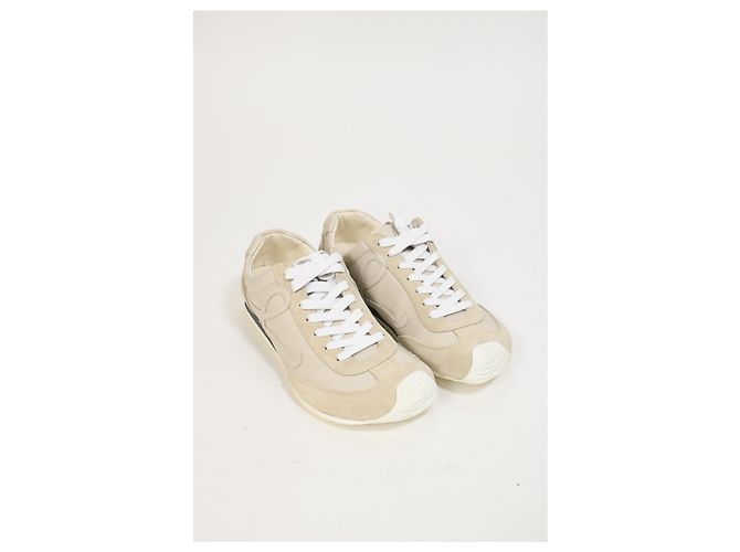Loewe Ballet Runner 2.0 Sneakers aus beigem Kalbsleder - Ansicht 15