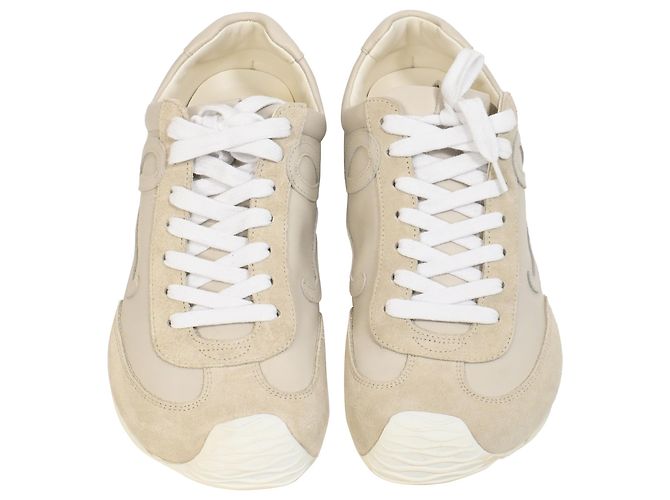 Loewe Ballet Runner 2.0 Sneakers aus beigem Kalbsleder - Ansicht 5