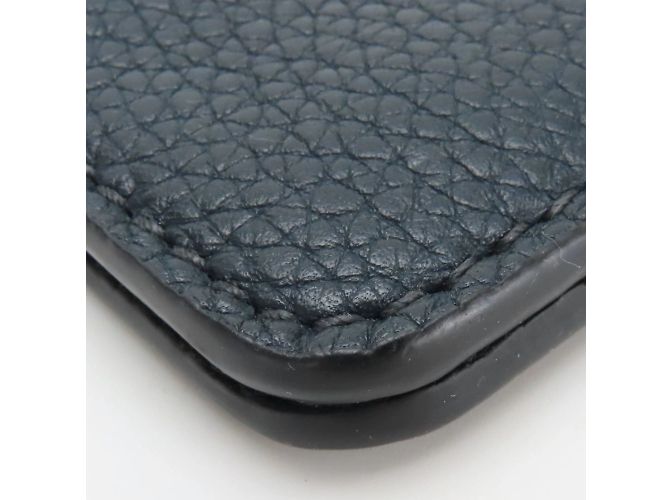 Pochette in pelle blu navy Christian Dior - vista 4