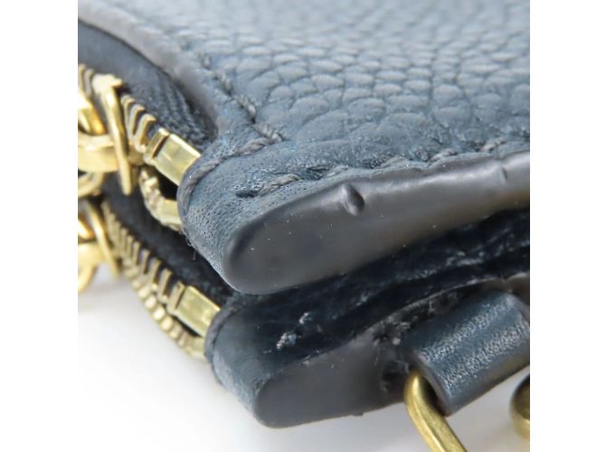 Pochette in pelle blu navy Christian Dior - vista 5