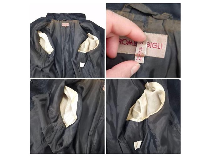 Romeo Gigli giacca leggera anni '90 Nero Grigio antracite - vista 12