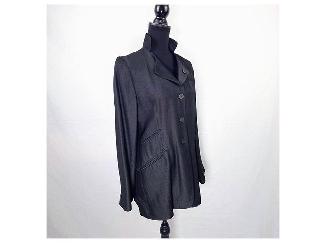 Romeo Gigli giacca leggera anni '90 Nero Grigio antracite - vista 5