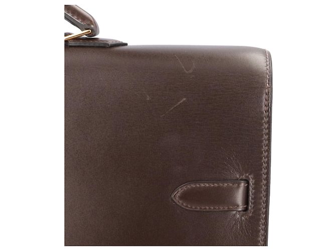 Hermès Borsa Hermes Kelly Depeche 38 Marrone - vista 10