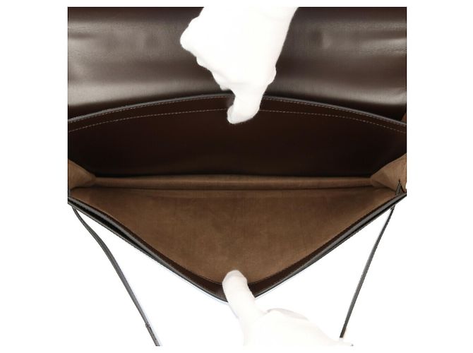 Hermès Borsa Hermes Kelly Depeche 38 Marrone - vista 6