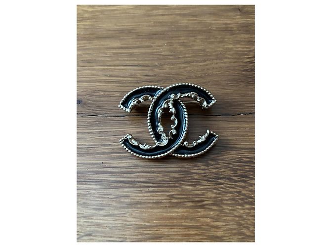 Broches logo CC de Chanel Negro - vista 2