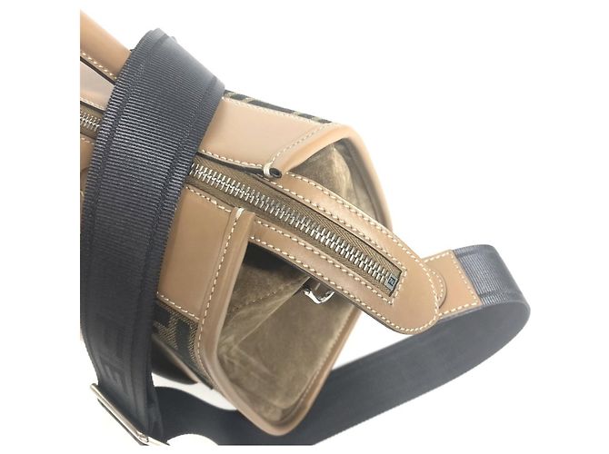 Borsa Fendi Zucca Soft Trunk Marrone Beige - vista 6