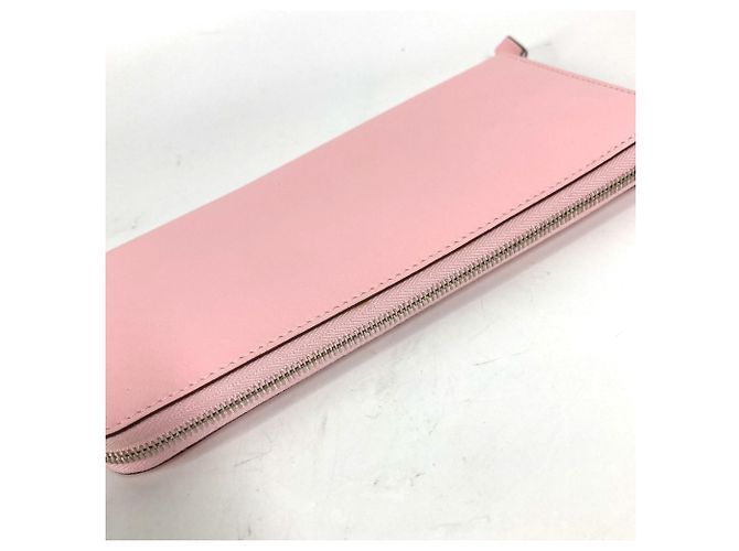 Hermès Hermes Azap langer runder Geldbeutel in Rosé Sakura Pink - Ansicht 7