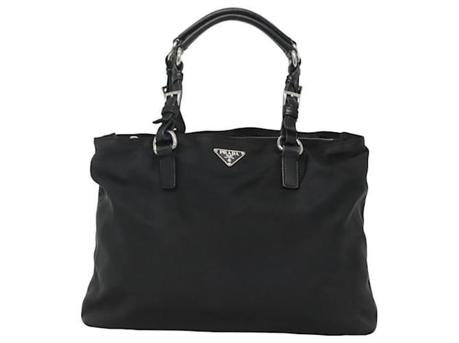 PRADA Borsa Tote Nylon Nera Argento Auth am8250 Nero - vista 13