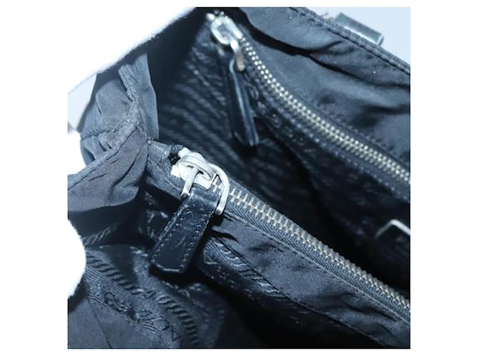 PRADA Borsa Tote Nylon Nera Argento Auth am8250 Nero - vista 19