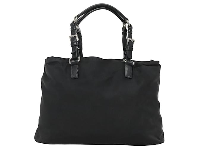 PRADA Borsa Tote Nylon Nera Argento Auth am8250 Nero - vista 2