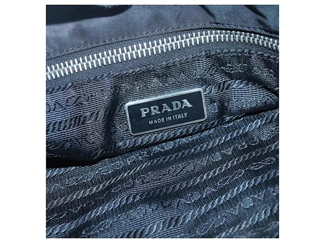 PRADA Borsa Tote Nylon Nera Argento Auth am8250 Nero - vista 20
