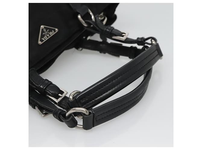 PRADA Borsa Tote Nylon Nera Argento Auth am8250 Nero - vista 7