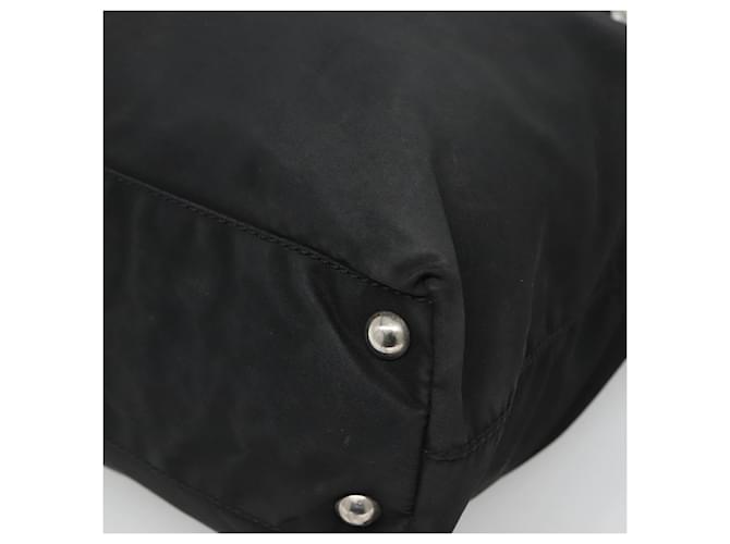 PRADA Borsa Tote Nylon Nera Argento Auth am8250 Nero - vista 8