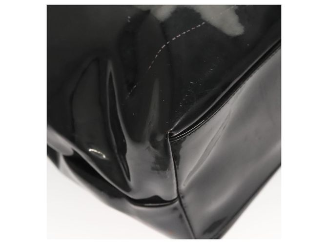 Borsa a Spalla Gancini Smalto Nero Argento di Salvatore Ferragamo Auth bs24679 - vista 15