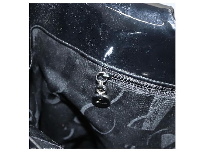 Borsa a Spalla Gancini Smalto Nero Argento di Salvatore Ferragamo Auth bs24679 - vista 19