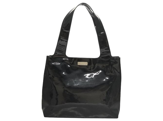 Borsa a Spalla Gancini Smalto Nero Argento di Salvatore Ferragamo Auth bs24679 - vista 2