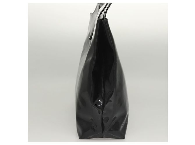 Borsa a Spalla Gancini Smalto Nero Argento di Salvatore Ferragamo Auth bs24679 - vista 3