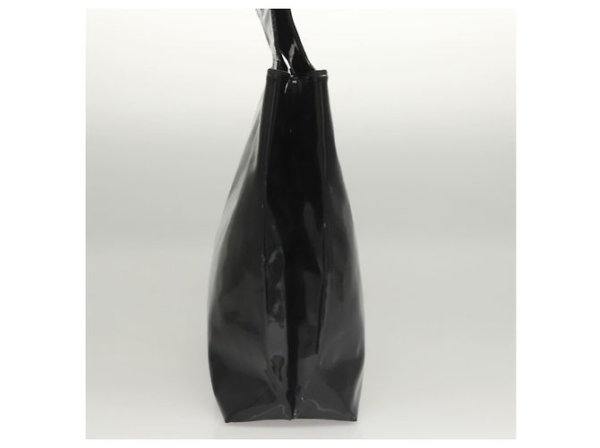 Borsa a Spalla Gancini Smalto Nero Argento di Salvatore Ferragamo Auth bs24679 - vista 4
