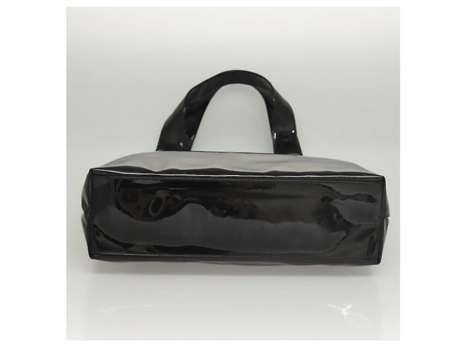 Borsa a Spalla Gancini Smalto Nero Argento di Salvatore Ferragamo Auth bs24679 - vista 5
