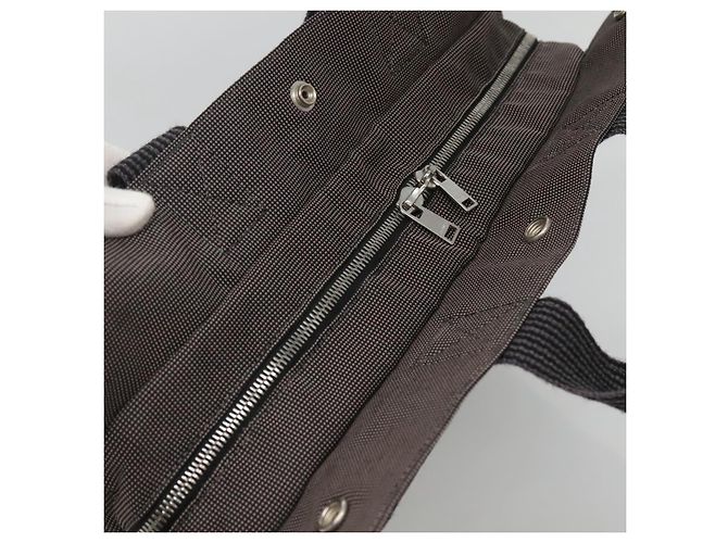 Hermès HERMES Handtasche Her Line MM aus grauem Canvas Auth kk463 Braun - Ansicht 6