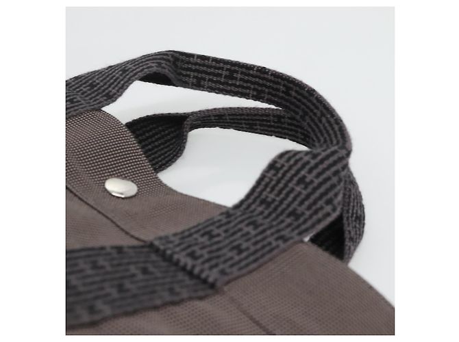 Hermès HERMES Handtasche Her Line MM aus grauem Canvas Auth kk463 Braun - Ansicht 8