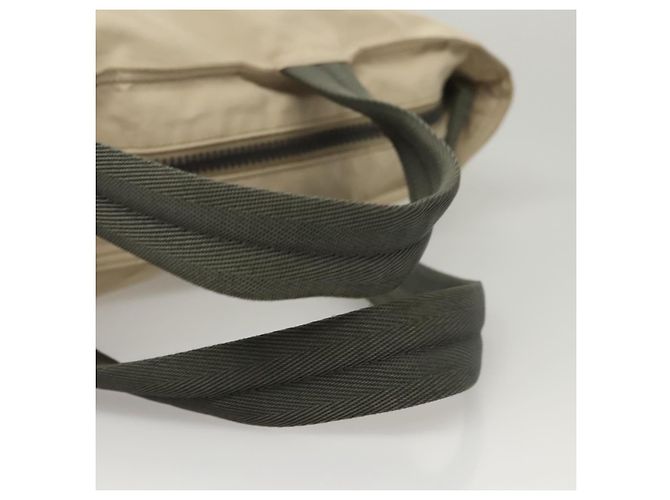 Tote PRADA Borsa sportiva in nylon beige argento Auth ti2991 - vista 7