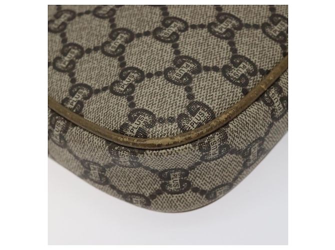 Borsa a spalla GUCCI GG Plus Supreme in pelle PVC beige oro Auth th5907 D'oro - vista 14